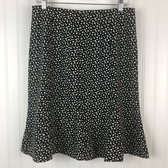 JBXR Polka Dot Flare Bottom Skirt Black White - Picture 6 of 6